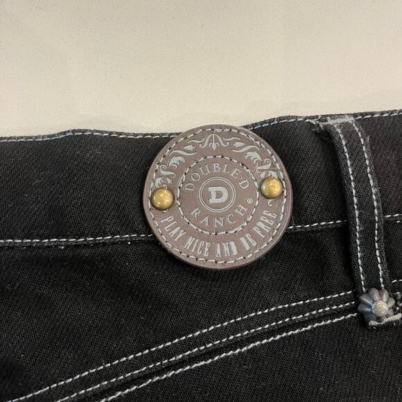 NWT Double D‎ Ranch Black Shorts Western Boho Size 6 - Picture 5 of 9